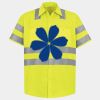 Men's High Visibility Safety Short Sleeve Work Shirt Thumbnail