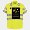 Men's High Visibility Safety Short Sleeve Work Shirt Thumbnail