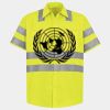 Men's High Visibility Safety Short Sleeve Work Shirt Thumbnail