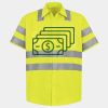 Men's High Visibility Safety Short Sleeve Work Shirt Thumbnail