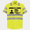 Men's High Visibility Safety Short Sleeve Work Shirt Thumbnail