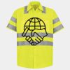 Men's High Visibility Safety Short Sleeve Work Shirt Thumbnail