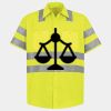 Men's High Visibility Safety Short Sleeve Work Shirt Thumbnail