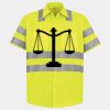 Men's High Visibility Safety Short Sleeve Work Shirt Thumbnail