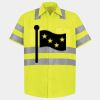 Men's High Visibility Safety Short Sleeve Work Shirt Thumbnail