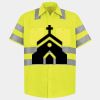Men's High Visibility Safety Short Sleeve Work Shirt Thumbnail