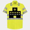 Men's High Visibility Safety Short Sleeve Work Shirt Thumbnail