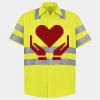 Men's High Visibility Safety Short Sleeve Work Shirt Thumbnail