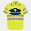 Men's High Visibility Safety Short Sleeve Work Shirt Thumbnail