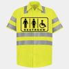 Men's High Visibility Safety Short Sleeve Work Shirt Thumbnail