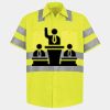 Men's High Visibility Safety Short Sleeve Work Shirt Thumbnail