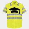 Men's High Visibility Safety Short Sleeve Work Shirt Thumbnail