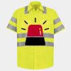 Men's High Visibility Safety Short Sleeve Work Shirt Thumbnail