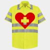 Men's High Visibility Safety Short Sleeve Work Shirt Thumbnail