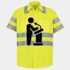 Men's High Visibility Safety Short Sleeve Work Shirt Thumbnail
