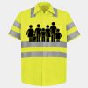 Men's High Visibility Safety Short Sleeve Work Shirt Thumbnail