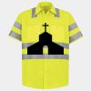 Men's High Visibility Safety Short Sleeve Work Shirt Thumbnail