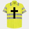 Men's High Visibility Safety Short Sleeve Work Shirt Thumbnail