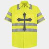 Men's High Visibility Safety Short Sleeve Work Shirt Thumbnail