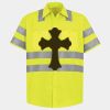 Men's High Visibility Safety Short Sleeve Work Shirt Thumbnail