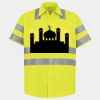 Men's High Visibility Safety Short Sleeve Work Shirt Thumbnail