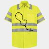 Men's High Visibility Safety Short Sleeve Work Shirt Thumbnail