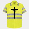Men's High Visibility Safety Short Sleeve Work Shirt Thumbnail