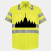 Men's High Visibility Safety Short Sleeve Work Shirt Thumbnail