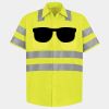 Men's High Visibility Safety Short Sleeve Work Shirt Thumbnail