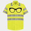 Men's High Visibility Safety Short Sleeve Work Shirt Thumbnail