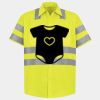 Men's High Visibility Safety Short Sleeve Work Shirt Thumbnail