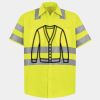 Men's High Visibility Safety Short Sleeve Work Shirt Thumbnail