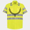 Men's High Visibility Safety Short Sleeve Work Shirt Thumbnail