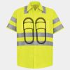 Men's High Visibility Safety Short Sleeve Work Shirt Thumbnail