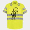 Men's High Visibility Safety Short Sleeve Work Shirt Thumbnail
