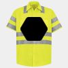 Men's High Visibility Safety Short Sleeve Work Shirt Thumbnail