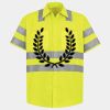 Men's High Visibility Safety Short Sleeve Work Shirt Thumbnail