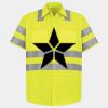 Men's High Visibility Safety Short Sleeve Work Shirt Thumbnail