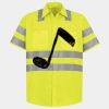 Men's High Visibility Safety Short Sleeve Work Shirt Thumbnail